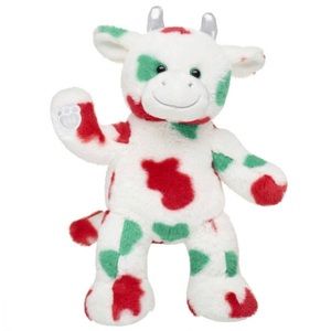 Mooey Christmas Cow with Santa Outfit